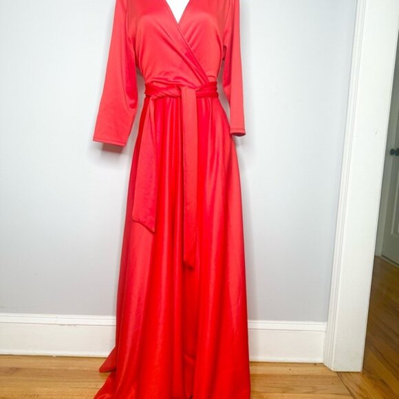 BUXOM CURVY RED STRETCHY MAXI DRESS- PRELOVED - 2X - Picture 2 of 6